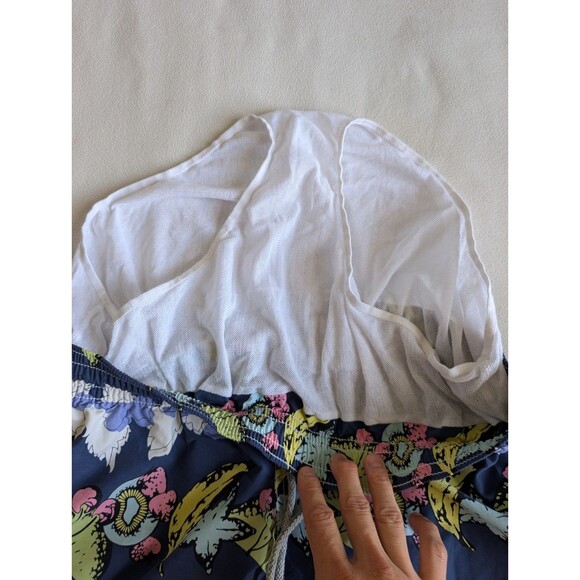 Vilebrequin Mens Swim Trunks XL Floral Print Tropical Fruit Retro Surf Beach Lei - Picture 6 of 10